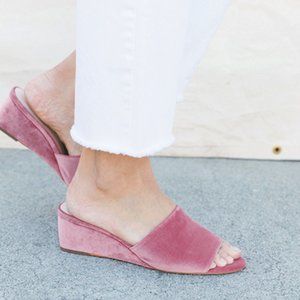 Loeffler Randal Tilly Velvet Wedge Slide